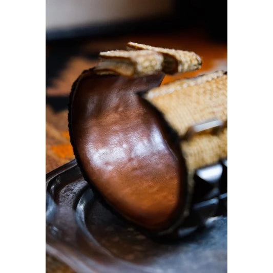 Undercover 03S/S "SCAB" Wood Rivet Bracelet Takahashi Jun's masterpiece wooden rivet linen leather bracelet