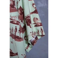 Name. 18S/S Space Pattern Shirt Japanese designer brand movie space odyssey print wide open collar shirt made in Japan