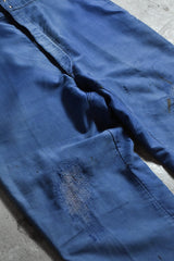 1930年代~40年代「ル・モン・サン・ミッシェル」フランス製ヴィンテージモールスキンバックルワークパンツ