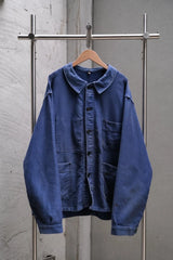 Adolphe Lafont French Vintage Blue Moleskin Work Jacket 法國古著藍色鼴鼠皮工裝外套