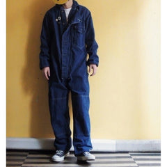 1950's Vintage OVERDIER MFG CORP Denim Coverall 1950's original vintage denim hooded overalls