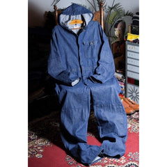 1950's Vintage OVERDIER MFG CORP Denim Coverall 1950's original vintage denim hooded overalls