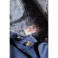 1950's Vintage OVERDIER MFG CORP Denim Coverall 1950's original vintage denim hooded overalls