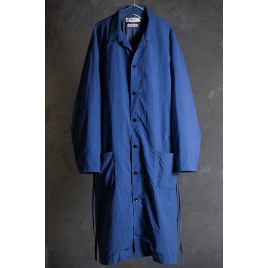 FDMTL 17A/W Indigo Nylon Coat 日本丹寧工藝品牌藍染尼龍長版大衣日本製