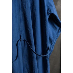 FDMTL 17A/W Indigo Nylon Coat Japanese denim craft brand blue dyed nylon long coat made in Japan