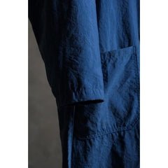 FDMTL 17A/W Indigo Nylon Coat Japanese denim craft brand blue dyed nylon long coat made in Japan