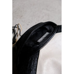 ネイバーフッド 08F/W ゴートレザー ブリッツ ジャケット 滝沢伸介の初期のシープスキン ツートン ナイト レザー ジャケット 日本製