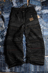 Remake Vintage Multi Patchwork Denim Jeans 古著重製系列 多重拼接闊腿牛仔褲