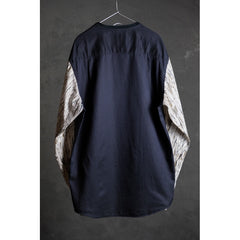 Casely-Hayford 13A/W Pattern Sleeve Shirt 英國設計師品牌 樹皮印花拼接襯衫