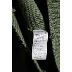 KAPITAL Smiley Patch Knit Distressed Sweatshirt Crewneck Smiley Patch Knit Distressed Sweatshirt Crewneck