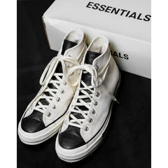 Fear Of God ESSENTIALS x Converse Chuck 70 High joint style leather splicing high-top canvas shoes