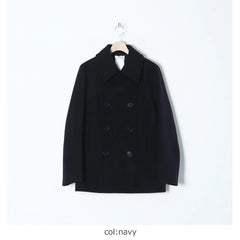 YAECA Like Wear Wool Navy Pea Coat