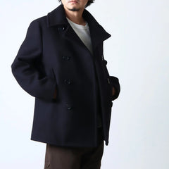 YAECA Like Wear Wool Navy Pea Coat