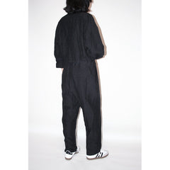 BASISBROEK 22S/S LEIDEN JUMPSUIT - BLACK ベルギー製日本人デザイナーブランドのリネンジャンプスーツ