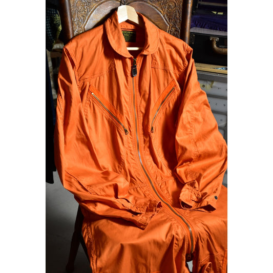 U.S.A.F 1960’s Vintage Flight Suit Coverall&nbsp;美軍空軍公發 飛行連身工作服 稀有橘色