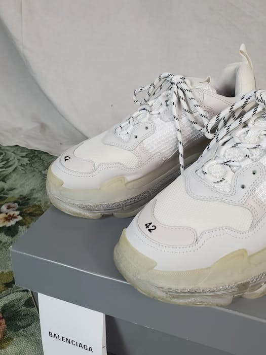 BALENCIAGA Triple S Clear Sole sneakers 巴黎世家 透明底 白色 精品 球鞋