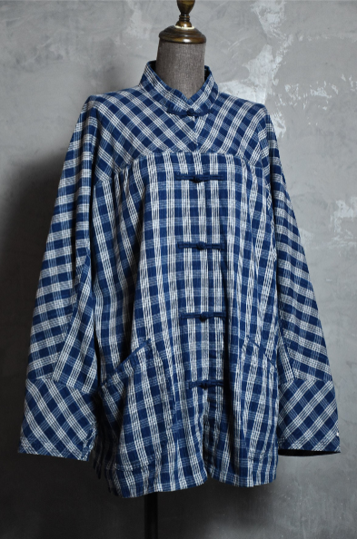 Porter Classic Indigo Palaka Chinese Jacket