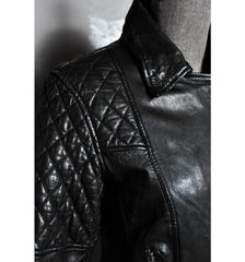 AllSaints Quilted Leather Biker Jacket 騎士菱格紋皮衣夾克