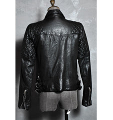 AllSaints Quilted Leather Biker Jacket 騎士菱格紋皮衣夾克