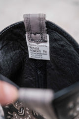 Rockin Country Embellished Western Cowboy Boots 黑灰雕花鉚釘裝飾西部牛仔長靴