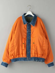 usedig RE'MAKE MA-1 䑓堂保志 日本無性別時尚品牌 改製 雙面穿牛仔拼接飛行夾克