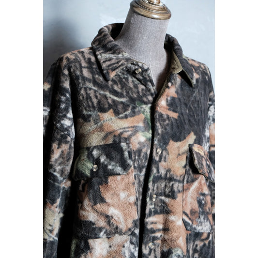 Bear Creek Mossy Oak Camo Fleece Shirt American outdoor brand dead tree camouflage polar fleece shirt