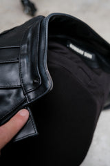 Songaa don 23FW Cow Leather Biker Jacket 中國設計師品牌 牛皮賽車外套