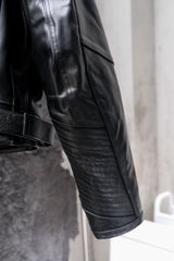 Songaa don 23FW Cow Leather Biker Jacket 中國設計師品牌 牛皮賽車外套