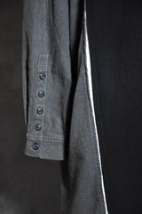 Professor.E Linen Worker’s Coat 棉麻拼接襯衫式外套