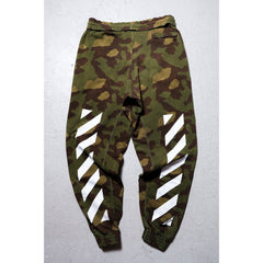 OFF-WHITE Diagonal Camo Sweat Pants 斑馬紋 迷彩縮口棉褲 葡萄牙製