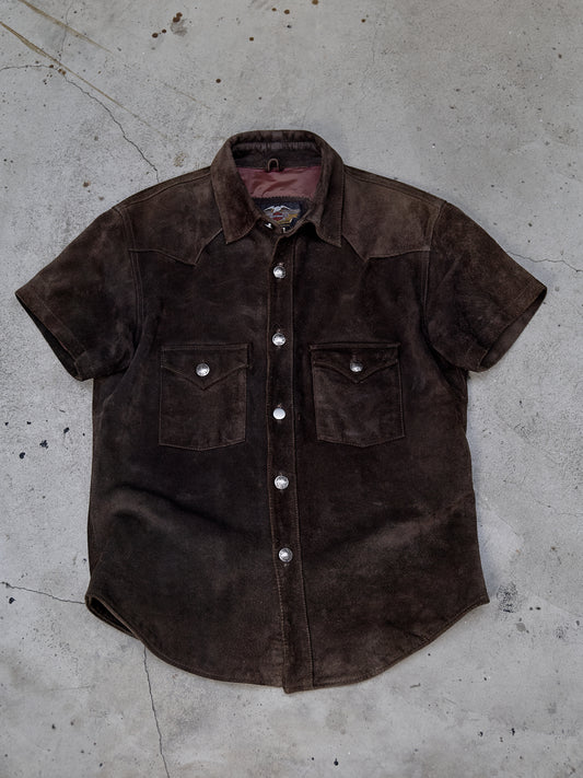 Harley-Davidson Suede Short Sleeve Western Shirt 哈雷麂皮短袖西部襯衫