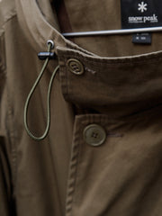 Snowpeak VENTILE JK-16AU110 Over Coat 日本戶外品牌 長絨棉多口袋綠色大衣