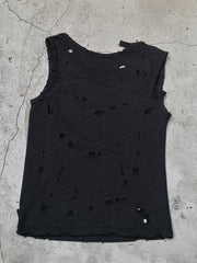 Y's Distressed Vest 山本耀司支線 黑色破壞背心