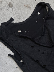 Y's Distressed Vest 山本耀司支線 黑色破壞背心