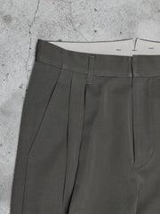 SSStein Gray Pleated Slacks 日本極簡設計品牌 灰棕羊毛雙打褶西裝褲