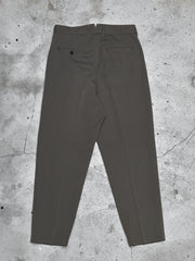 SSStein Gray Pleated Slacks 日本極簡設計品牌 灰棕羊毛雙打褶西裝褲
