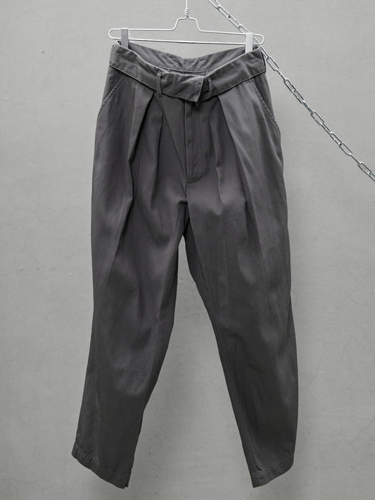 SSStein DOUBLE WAIST WIDE TROUSERS 日本極簡設計品牌 褲頭反折雙打褶立體剪裁錐形褲