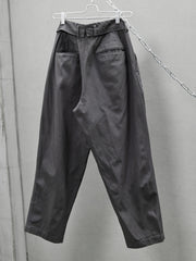 SSStein DOUBLE WAIST WIDE TROUSERS 日本極簡設計品牌 褲頭反折雙打褶立體剪裁錐形褲