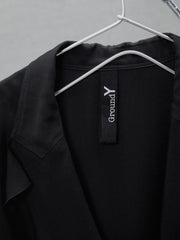 Ground Y Yohji Yamamoto Long Coat 山本耀司支線 無袖翻領垂墜感長版罩衫 純天絲材質