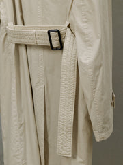 LEMAIRE Lapel WideStyle Long Trench Coat 法國簡約品牌 雙排釦闊形棉質大衣附腰帶