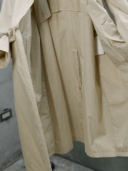 LEMAIRE Lapel WideStyle Long Trench Coat 法國簡約品牌 雙排釦闊形棉質大衣附腰帶
