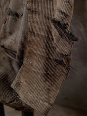 1930s–1940s A. Dumont-Durville French Quillé Cotton Hunting Jacket with Animal Buttons.