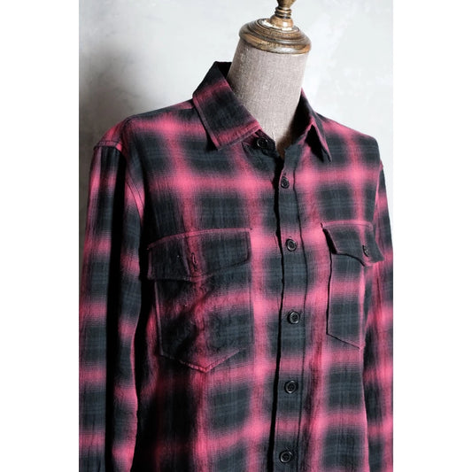 Saint Laurent Paris 16A/W Red Plaid Flannel Shirt 聖羅蘭 格紋法蘭絨襯衫 日本製