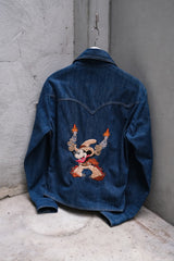 Antonio Guiseppe 1970’s Mickey Mouse Embroidered Denim Shirt 70年代嘻皮品牌 米奇刺繡丹寧襯衫