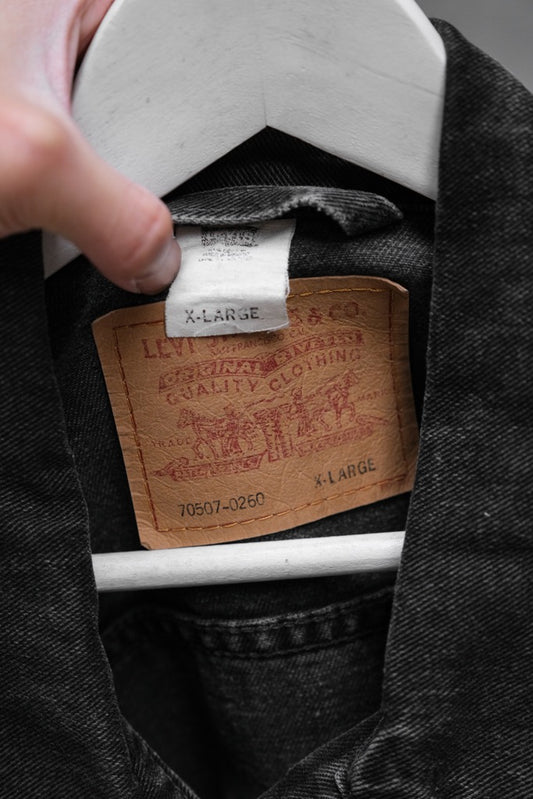Levi’s 90’s Vintage 70507 Faded Black Denim Trucker Jacket 李維斯古著 褪色黑丹寧牛仔夾克 墨西哥製