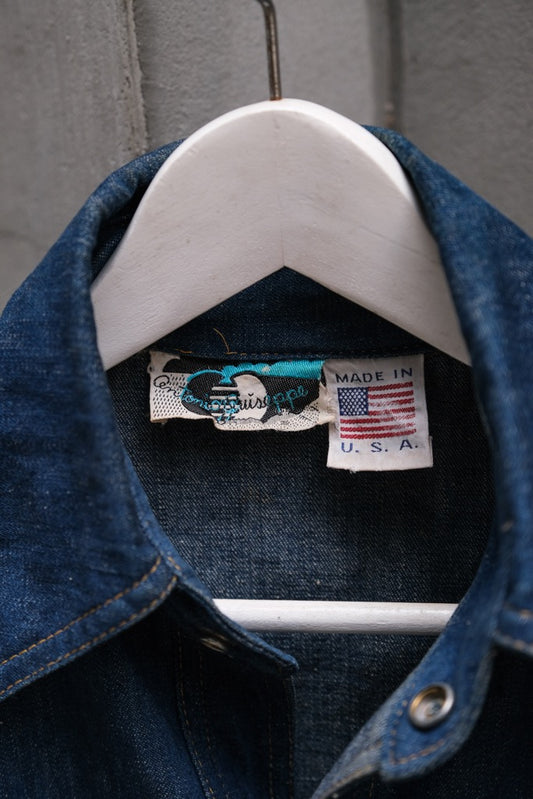 Antonio Guiseppe 1970’s Mickey Mouse Embroidered Denim Shirt 70年代嘻皮品牌 米奇刺繡丹寧襯衫