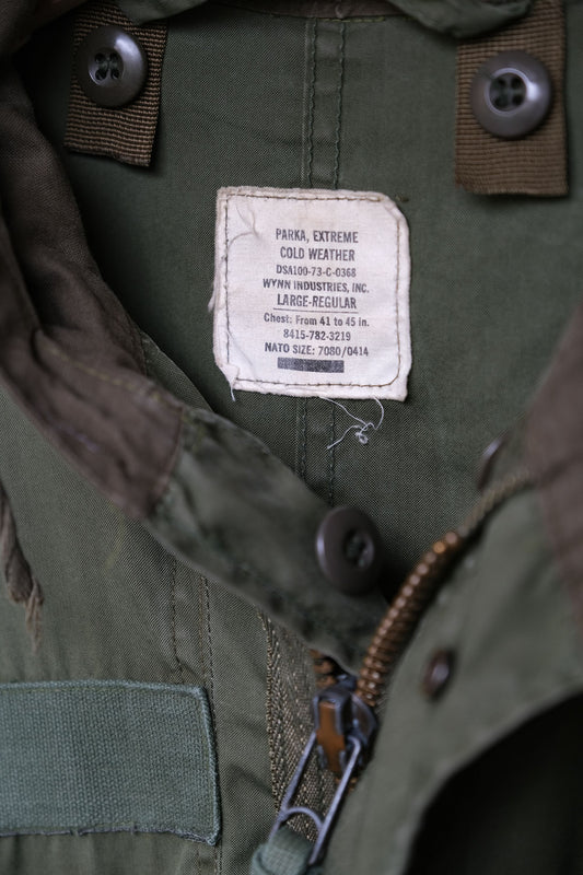 70s Distressed US Army Wynn場製 Fishtail Parka 魚尾派克大衣 改製款