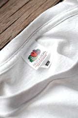 Vintage "CREW" Tee Retro hand-painted line print short T