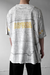 90's Vintage "IOWA" Map Full Print Tee Single Stitch