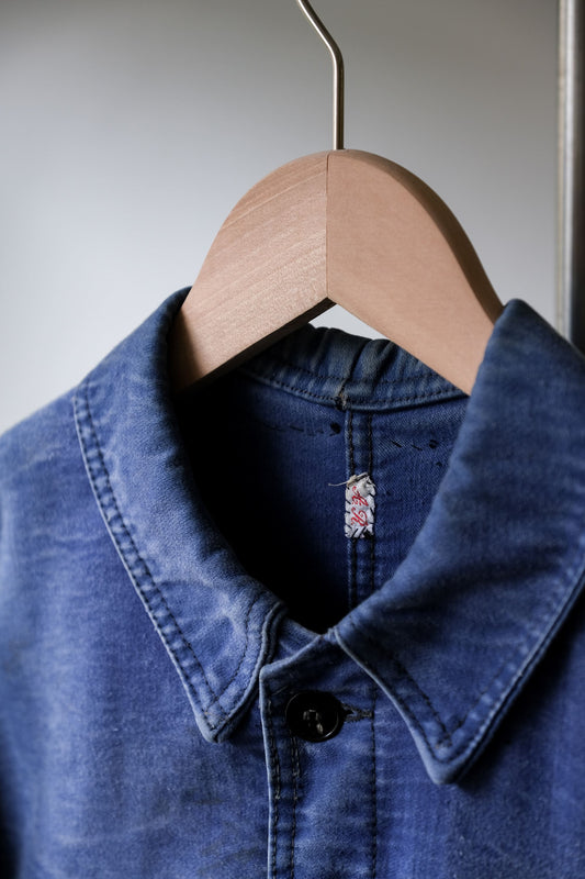 French Vintage “Le Sans Pareil” Moleskin Work Jacket 法國古著藍鼴鼠皮工作外套
